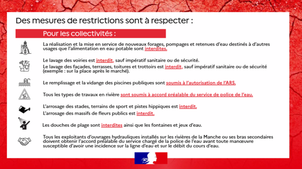 Restrictions pour les collectivités Restrictions pour les collectivités
